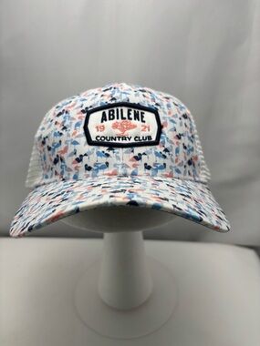 AHEAD Country Club Trucker Hat Festive Flamingo Pattern-WhiteCap #0507